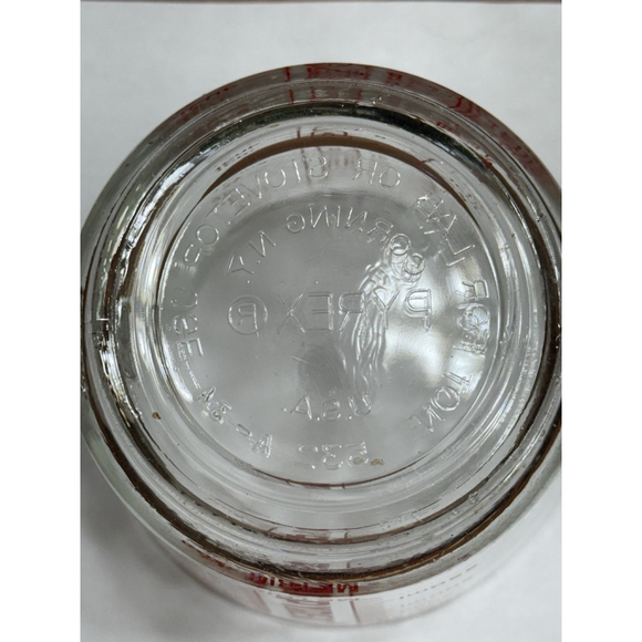 Vintage PYREX Glass Liquid 1 Quart 4 Cup Measuring Red Lettering "D" Handle USA - Picture 9 of 10